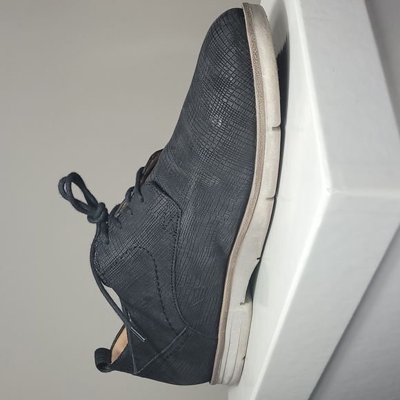 Ganter Gabriel gray plain toe embossed leather shoes size 9.5G - Picture 6 of 7